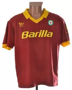 AS ROMA ITALY 1991/1992 HOME FOOTBALL SHIRT TRIKOT ADIDAS GRÖSSE M - Bild 1 von 10