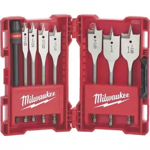 (1) Milwaukee Best Heavy-Duty Alto-Rendimiento 8 piezas brocas de pala universales - Imagen 1 de 1