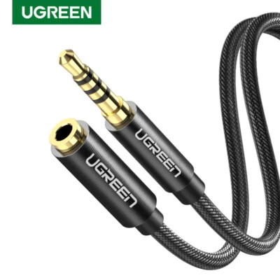 Ugreen 3.5mm Mic Stereo Jack Audio Extension Cable 4-Pole Male to Female 0.5m-5m - Image 1 of 4