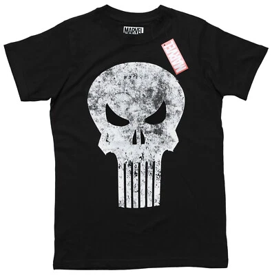 Camiseta Marvel Punisher Calavera Oficial Negra Nueva - Imagen 1 de 4