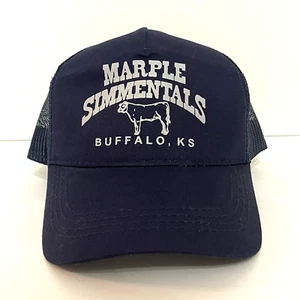 Cappello/Berretto camionista Marple Simmentals Buffalo Kansas Farm Ranch Snapback Maglia Schiena - Foto 1 di 8