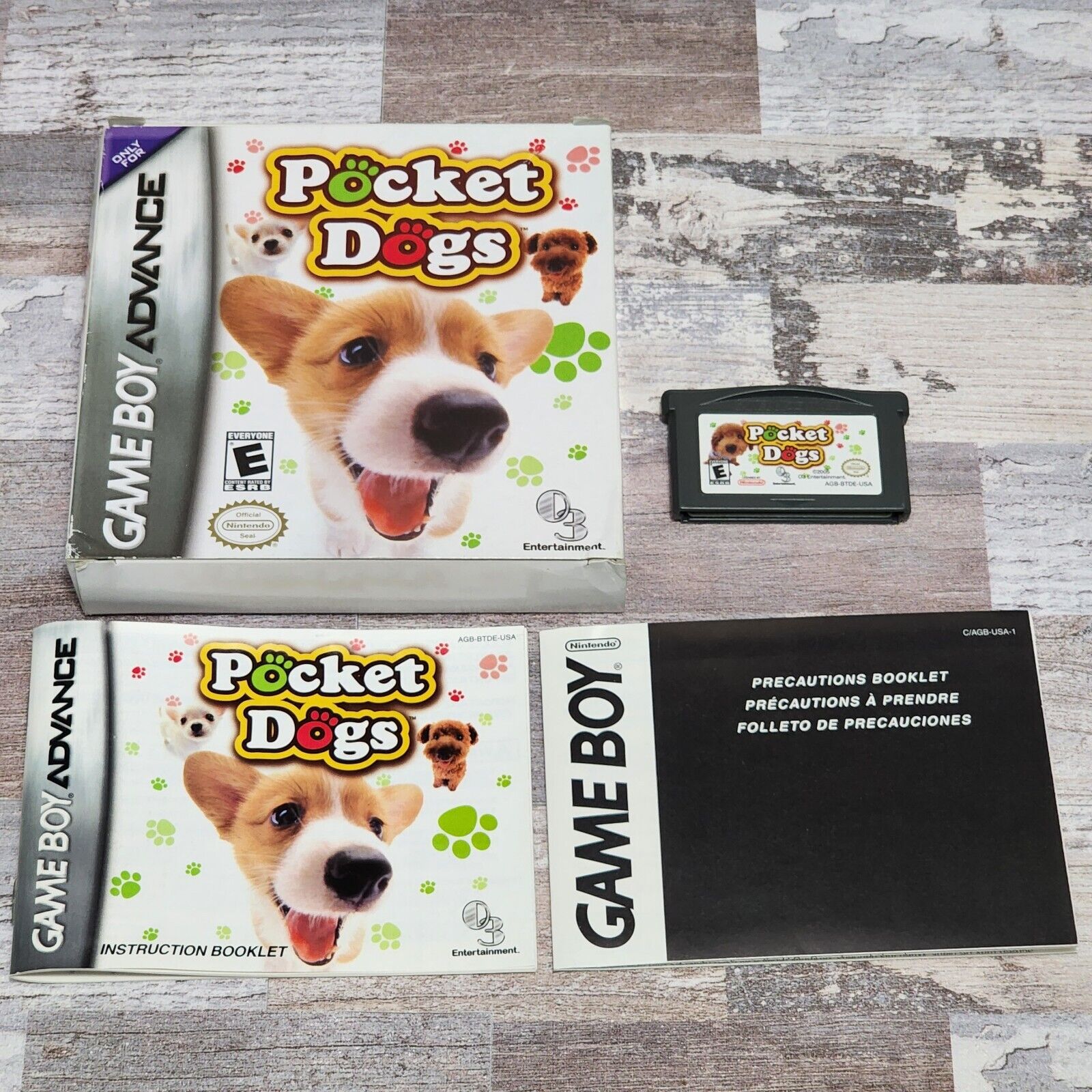 Pocket Dogs Nintendo Game Boy Advance Complete CIB Authentic Tested