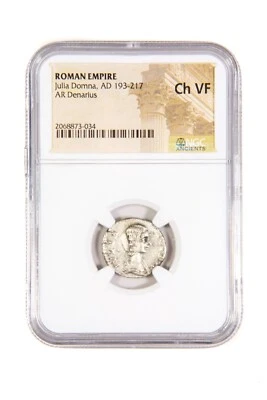NGC Ch VF Roman AR Denarius Julia Domna AD193-217 NGC Certified CHOICE VERY FINE - Image 1 of 3