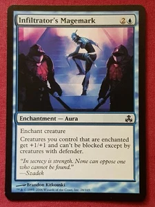 Magic The Gathering GUILDPACT INFILTRATOR'S MAGEMARK blue card MTG - Picture 1 of 2
