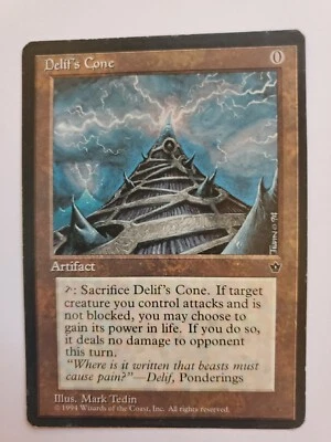 MTG Magic The Gathering Card Delif's Cone Artifact Fallen Empires 1994 - Image 1 of 2