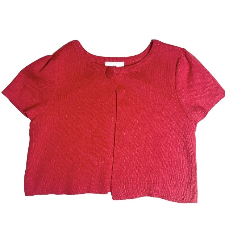 Suéter Hanna Andersson Rojo Manga Corta Encogido de hombros Talla 110 Foto 1 de 3