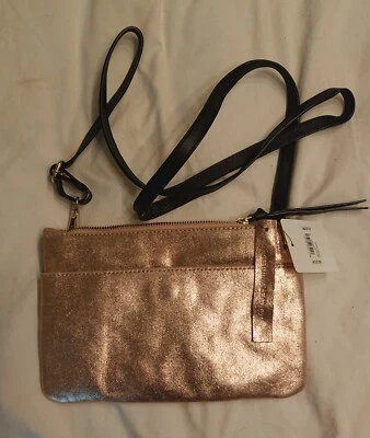BNWT SOFT 100% LEATHER HIGH QUALITY CROSS BODY BAG  CELEBRITY ICONIC RARE  - Image 1 of 4