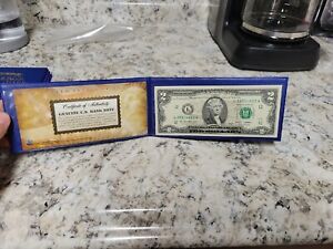 Colorized Two Dollar Bill - Merrick Mint - Declaration of Independence