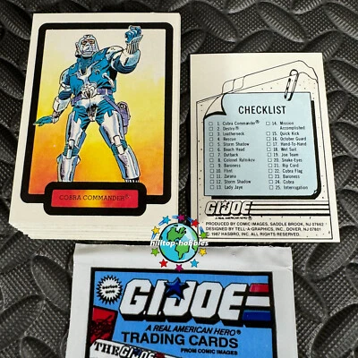 1987 COMIC IMAGES G.I. JOE ARAH FILES COMPLETE SET OF 55 CARDS +WRAPPER! (EX-NM) - Image 1 of 2