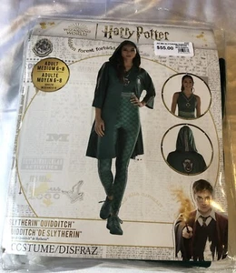 Harry Potter Slytherin Quidditch Costume Size Adult Medium 6-8 - Picture 1 of 10