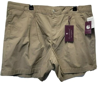 Bermuda feminina GLORIA VANDERBILT plissada frontal tamanho 16 marrom avelã nova com etiquetas $50.00 - Imagem 1 de 4