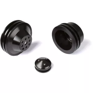Big Block Chevy Pulley Kit Black 2V Crank 2V Water Pump Alternator BBC 392 454 - Picture 1 of 6