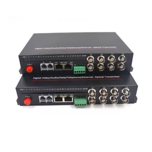Video/Ethernet/RS422 data over Fiber optic media converters TX/RX S/M up 20Km - Picture 1 of 10