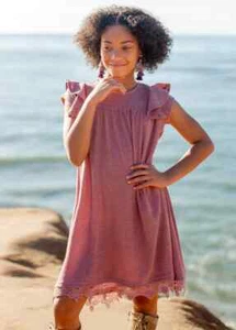 JOYFOLIE SALLY DRESS IN ASHE ROSE NWT  GIRLS SIZE 10 - Picture 1 of 4