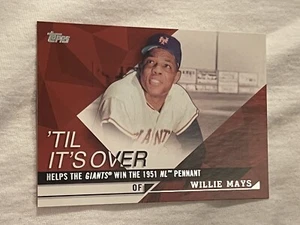 Willie Mays~2015 Topps Baseball~'Til It's Over Insert Card - Picture 1 of 2