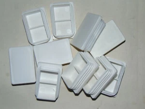 10 Stück Lamellenstopfen für Rechteckrohre 60 x 40 x  2 mm weiß - Bild 1 von 5