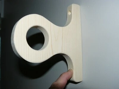 Arched Wood Wall Brackets For Curtain Rods - Image 1 of 4