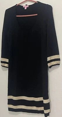 Vestido Suéter Lilly Pulitzer Connie 100% Lana Merino Dobladillo a Rayas Talla Pequeña Foto 1 de 4