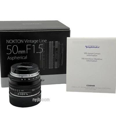 NEW Voigtlander NOKTON Vintage Line 50mm F1.5 II Black MC Multi Coating  - Image 1 of 4