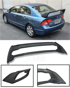 Mugen RR Style ABS Plastic Rear Trunk Wing Spoiler For 06-11 Honda Civic Sedan - Picture 1 of 12