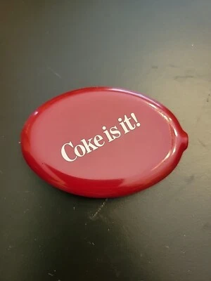 1982 Coca-Cola Coke Is It! Slogan Change Coin Holder Soft Plastic  - Image 1 of 4