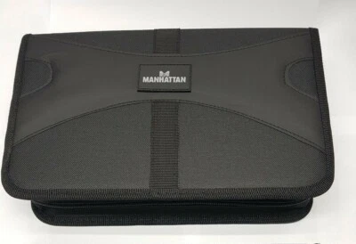 BORSA BORSETTA PORTA CD NERA MANHATTAN 48CD / 96CD (prezzo per singolo pezzo) - Immagine 1 di 3
