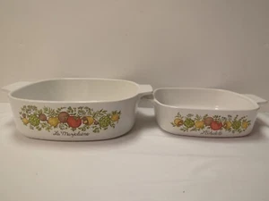 Vintage Corning Ware Wildflower A-2-B & A-1-B 1 Liter & 1 1/2 Quart Auflaufformen - Bild 1 von 7