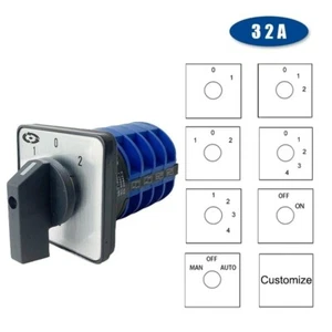 32A Rotary Selector Changeover Switch Multistep Position 4 Pole 690V 16 Terminal - Picture 1 of 15