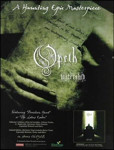 Anuncio de álbum Opeth Watershed 2008 Roadrunner Records impresión de anuncio 8 x 11 - Imagen 1 de 3