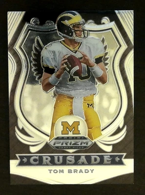 2020 Panini Prizm Crusade Draft Picks Tom Brady #100 Michigan Patriots - Image 1 of 2