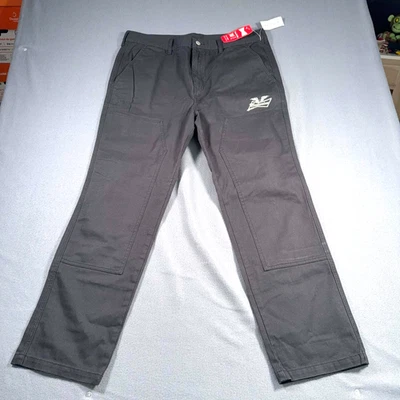 Pantalones de trabajo PacSun X Budweiser doble rodilla para hombre talla 36x29 negro caqui nuevos con etiquetas Foto 1 de 4
