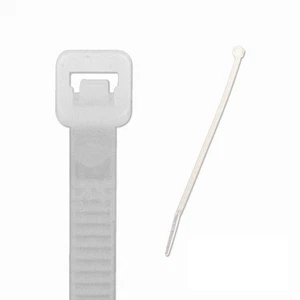 8 Inch Nylon Cable Wire Zip Tie 50 lbs - Natural White 300 Pack Lot Pcs Qty - Afbeelding 1 van 4