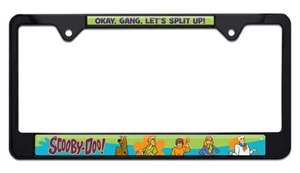 Scooby-Doo Gang Black Metal License Plate Frame - Imagen 1 de 3