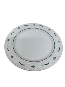 Vintage Longaberger Pottery Woven Traditions Heritage Green 10.25" Dinner Plate - Picture 1 of 2