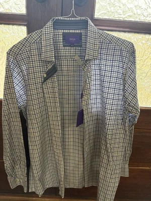 NUEVO CON ETIQUETAS 100% algodón Tallia Men'a camisa cuello L Foto 1 de 4