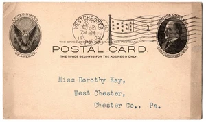 UX18 Postal Card - Oct 12, 1903 - Westchester, Pa and New York City cancels - Picture 1 of 2