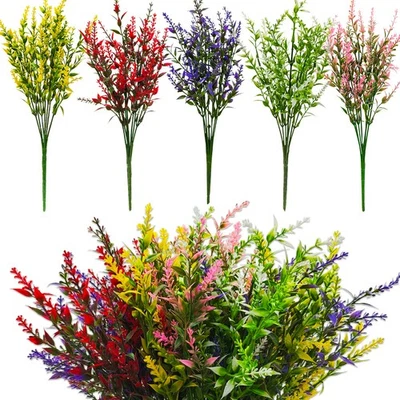 Artificial Flowers Fake Plants Plastic UV Resistant Home In/Outdoor Garden Decor - Image 1 of 4