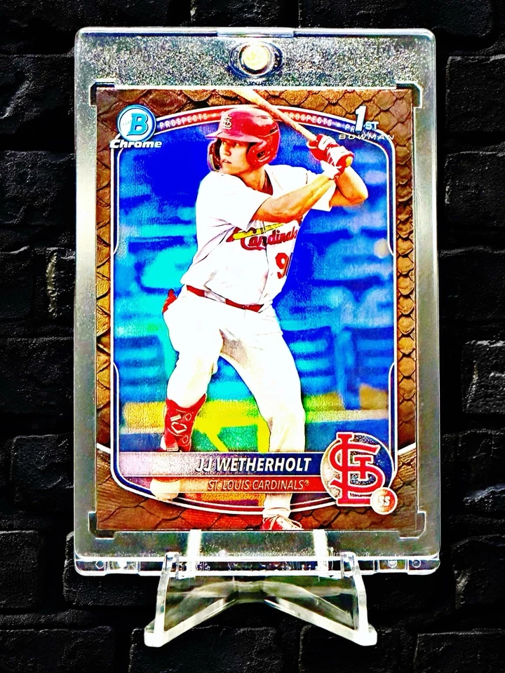 JJ WETHERHOLT 1ST BOWMAN 新秀反光爬行动物 2025 银色 Prizm 铬 — 第 1/1 张图片