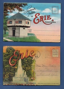 2 Vintage Erie Pennsylvania Souvenir Ordner Postkarten - Bild 1 von 3