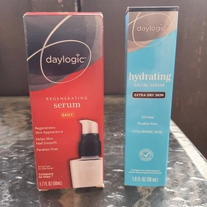 Daylogic 2 piezas suero regenerador 1,7 FL OZ ~ suero facial hidratante 1 FL OZ NUEVO - Imagen 1 de 5