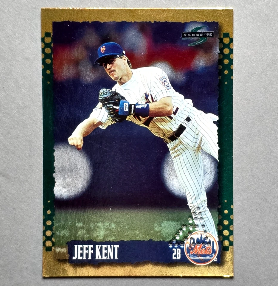 1995 Pinnacle Score #48 Jeff Kent - Raro redención fiebre del oro perforado Salón de la fama Mets Foto 1 de 3