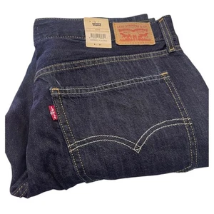 Levis Middy Straight Jeans 32x30 New Dark Wash Women's Stretch Denim Classic - Picture 1 of 15