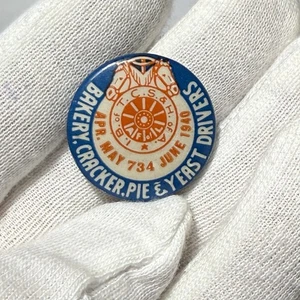1940 Teamsters Local 734 Bakery Cracker Pie & Yeast Drivers Union Pinback - Picture 1 of 6