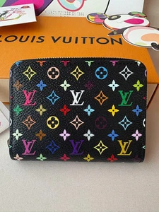 Louis Vuitton x Takashi Murakami Multicolor Zippy Coin Purse M13409 Monogram JP - Picture 1 of 7