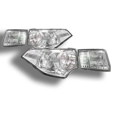 4pc Crystal Clear Lens Brake Tail Light Turn Signal Cover  For TSX CU2/CW2 09-14 - Image 1 of 3