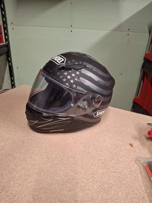 Casco dedicado Shoei RF 1200 talla pequeña negro mate bandera americana Foto 1 de 4