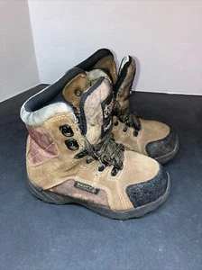 Rocky Waterproof Camouflage Boots Youth Size 10M Hunting Ankle Boot Dark Brown - Picture 1 of 13