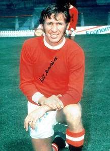 Enorme foto autógrafo firmado por Paddy Pat CRERAND Manchester Utd 16x12 + certificado de autenticidad del distribuidor - Imagen 1 de 1