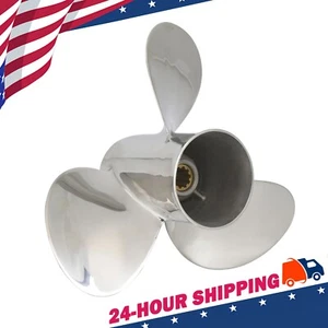 9 7/8 x 10 1/2 Stainless Steel Outboard Propeller For Yamaha 20-30HP 10 Tooth,RH - Picture 1 of 6