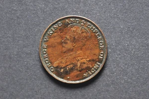Hong Kong KGV 1924 1 Cent Bronze Coin ( Wt : 7.48 g ) C1015 - Picture 1 of 9